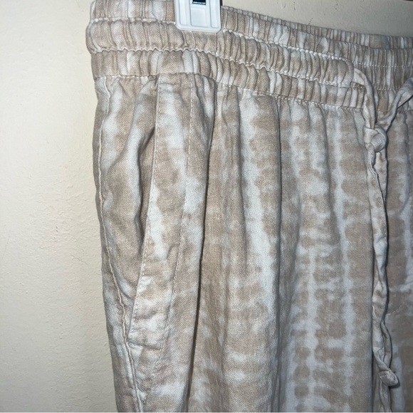 Old Navy Linen Blend Lightweight Tie-Dye Casual Tan Pants Boho Size Medium - Picture 5 of 10